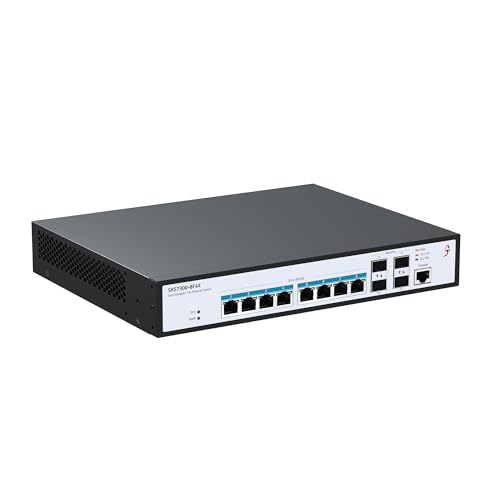 Amazon.co.jp: XikeStor SKS7300-8F4X レイヤ2マネージドスイッチ、8